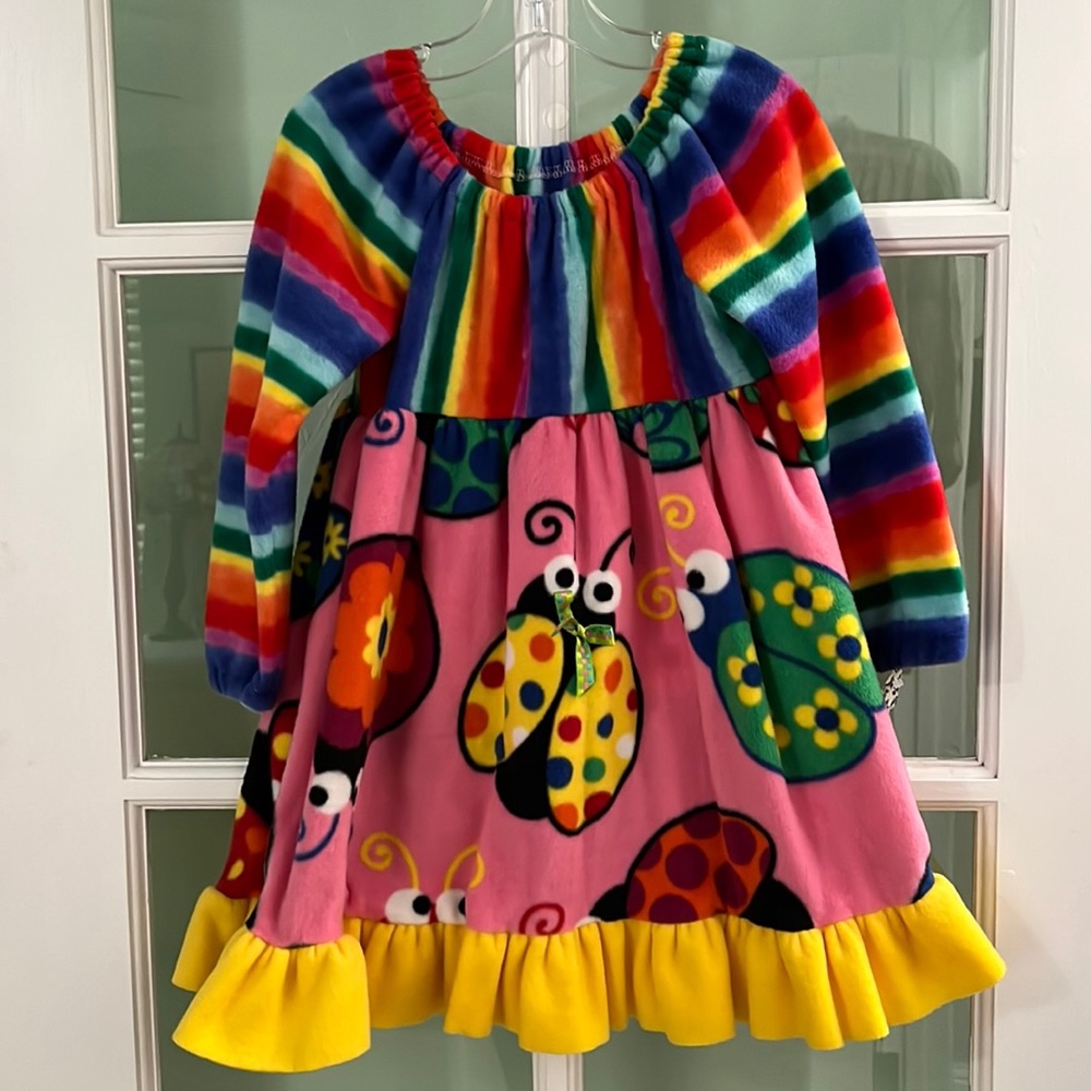New handmade girls’ fleece dress,  size 4